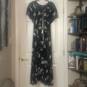 Black Maxi Floral Dress